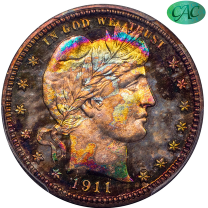 1911 25C  PROOF BARBER QUATER PR67+ PCGS CAC EX CHEYENNE COLLECTION