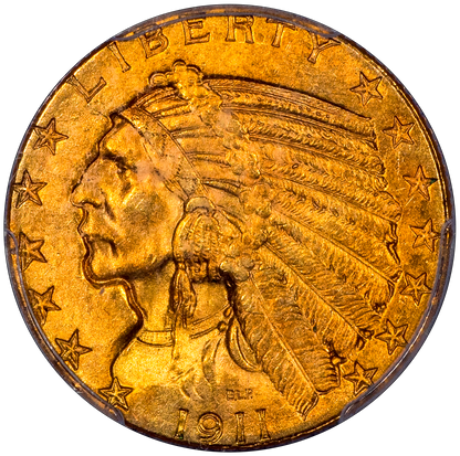 1911 Liberty Head Half Eagle $5 MS64 PCGS CAC