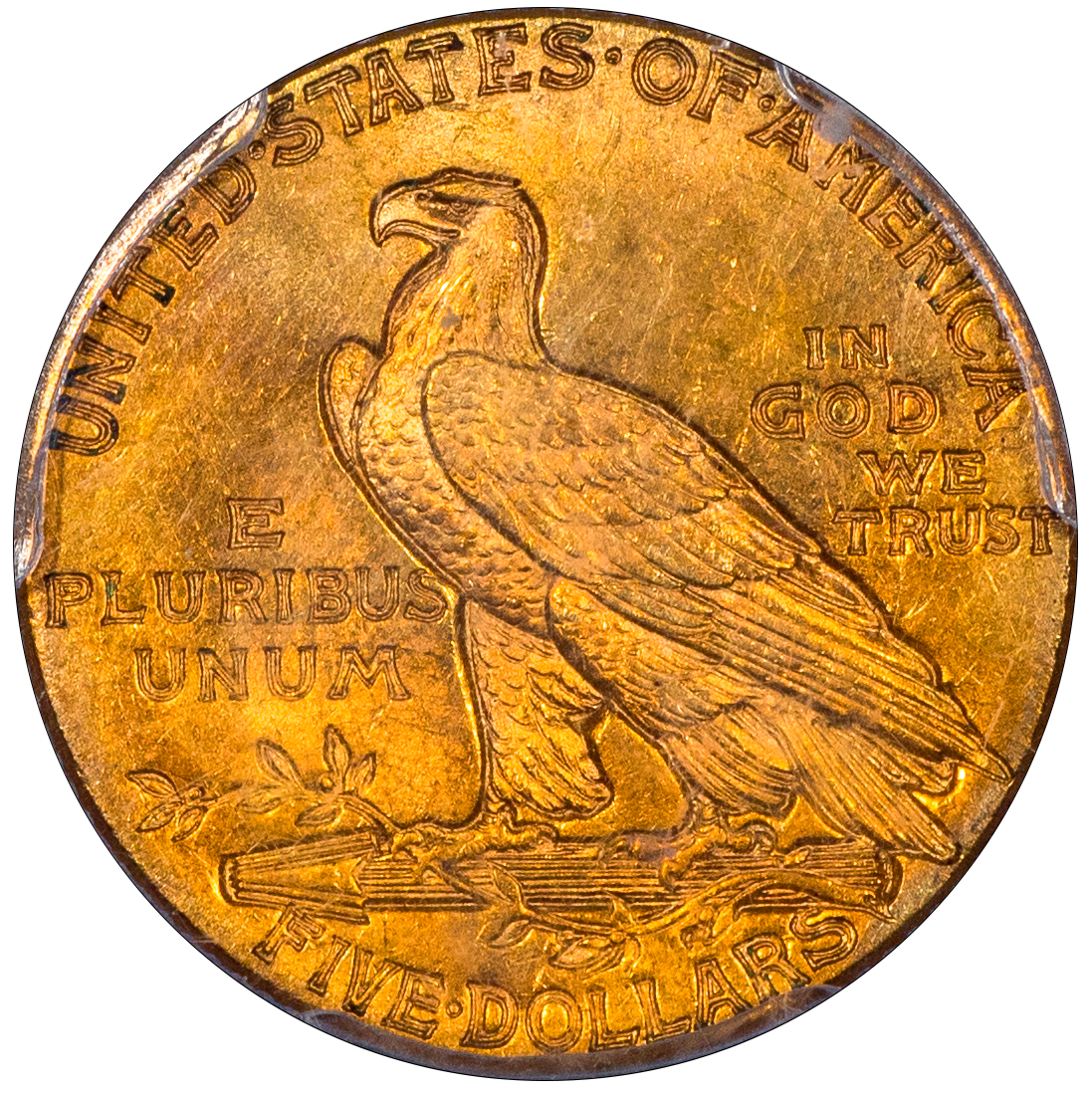 1911 Liberty Head Half Eagle $5 MS64 PCGS CAC Reverse