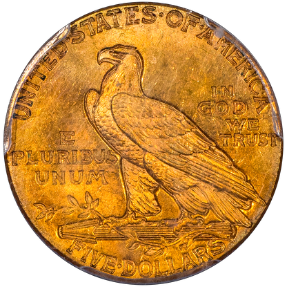 1911 Liberty Head Half Eagle $5 MS64 PCGS CAC Reverse