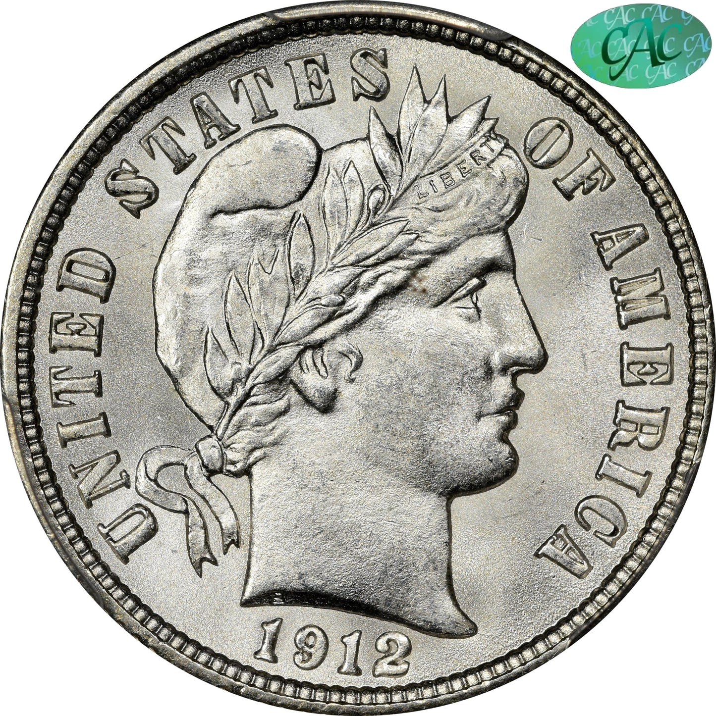 1912 10C Ms67 Pcgs Cac