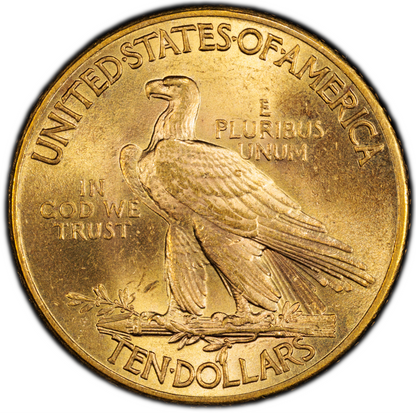 1912 $10 INDIAN HEAD EAGLE MS64 PCGS CAC
