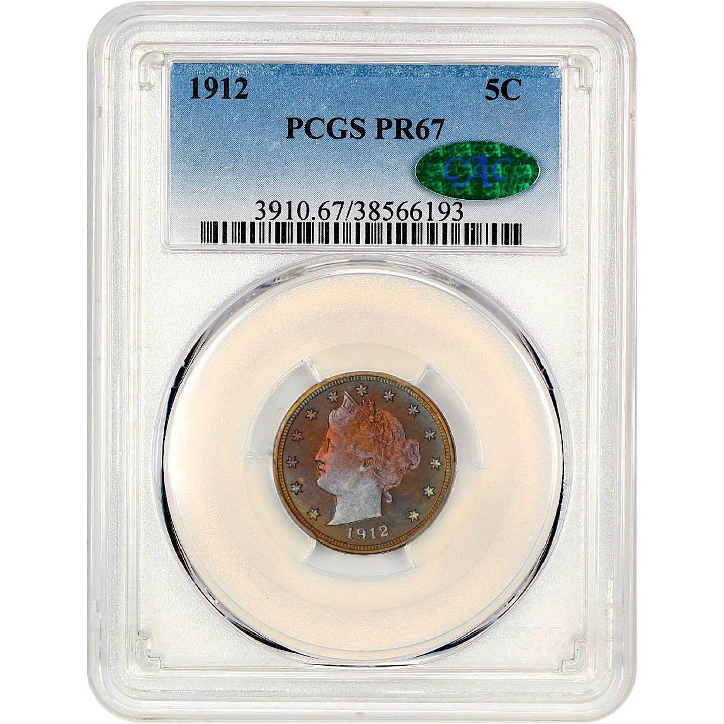 1912 5C PR67 PCGS CAC - Paradime Coins | PCGS NGC CACG CAC Rare US Numismatic Coins For Sale