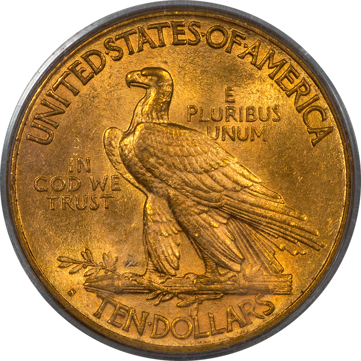 1913-S Indian Eagle $10 MS62 PCGS CAC Reverse