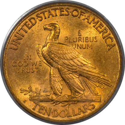 1913-S Indian Eagle $10 MS62 PCGS CAC Reverse
