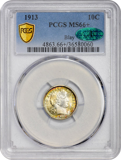 1913 10C MS66 + PCGS CAC EX BLAY