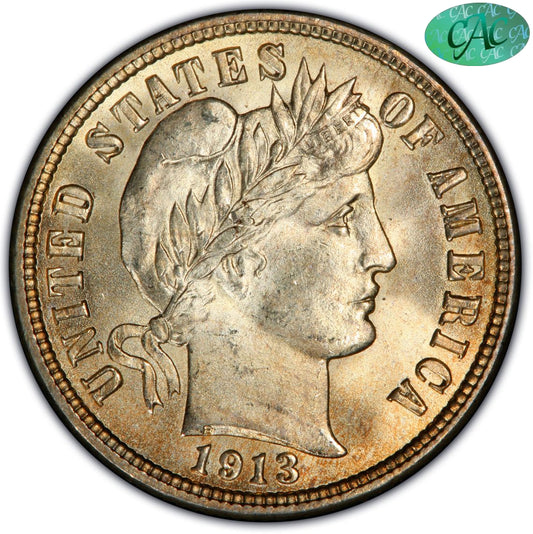 1913 10C MS66 + PCGS CAC EX SIMPSON 10C