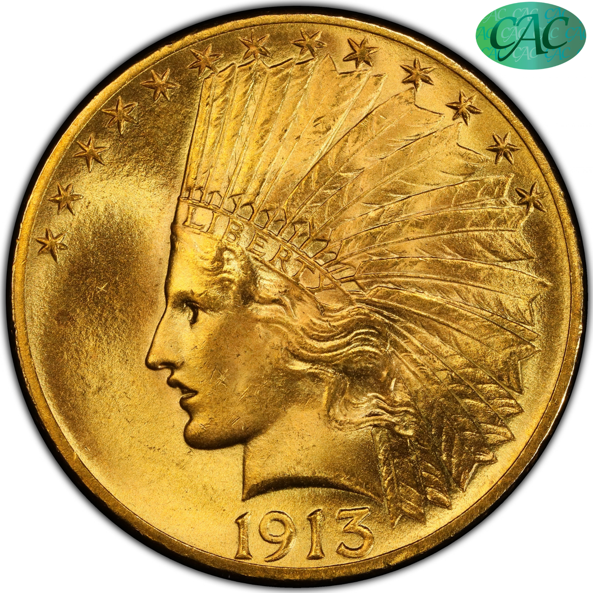 Buy 1913 Indian Head Eagle MS65 PCGS CAC | Paradime Coins