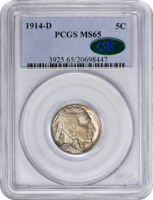 1914-D 5C MS65 PCGS CAC HOLDER WITH CAC STICKER
