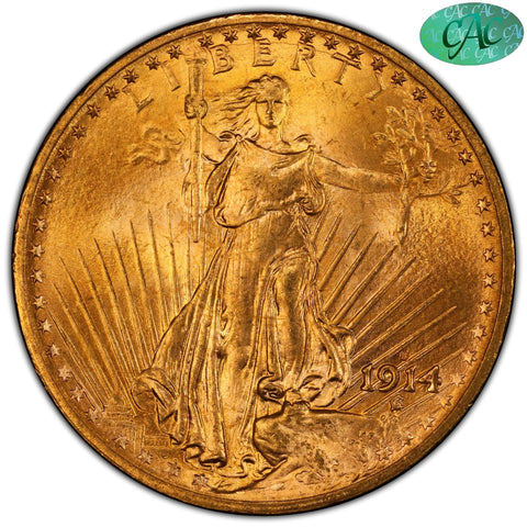 1914-S $20 MS66 PCGS CAC - Paradime Coins | PCGS NGC CACG CAC Rare US Numismatic Coins For Sale