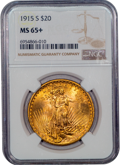 1915-S $20 MS65+ NGC