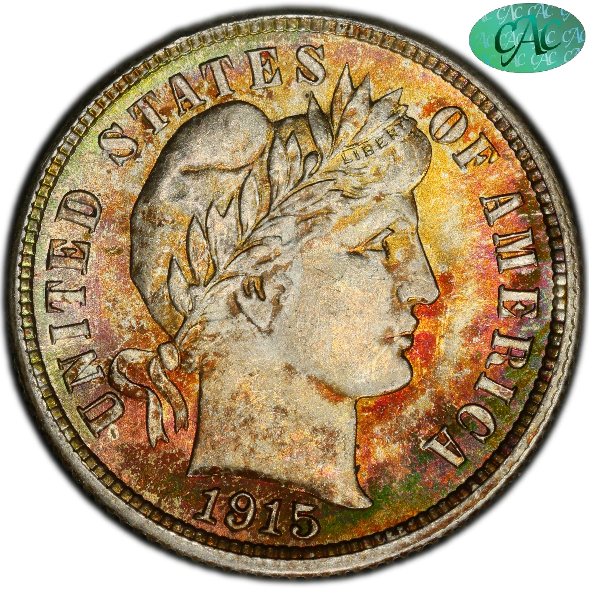 1915 10C MS66 + PCGS CAC 10C