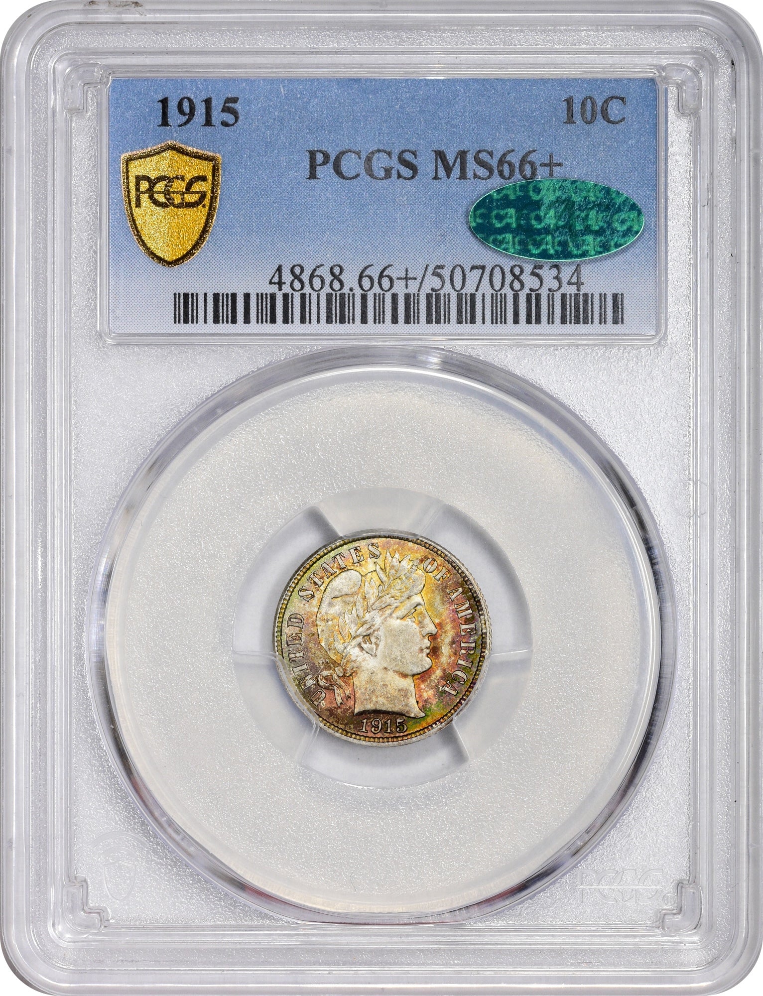 1915 10C MS66+ PCGS CAC