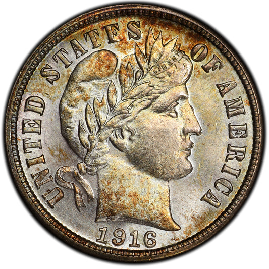 1916-S 10C BARBER MS67 PCGS