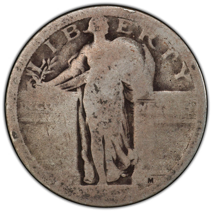 1916 25C STANDING LIBERTY PO1 PCGS CAC
