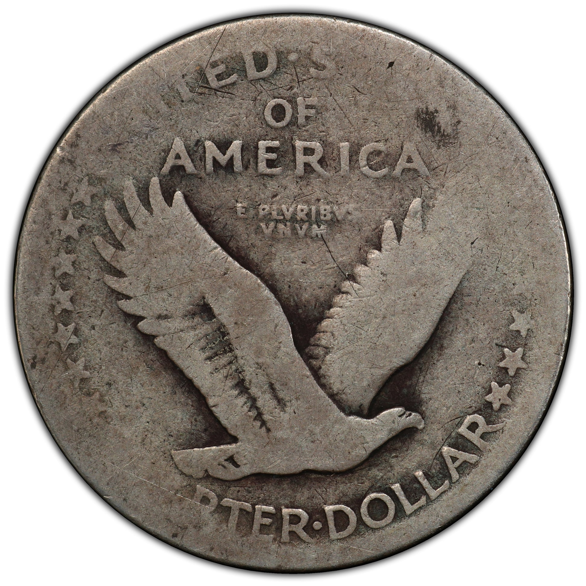 1916 25C STANDING LIBERTY PO1 PCGS CAC