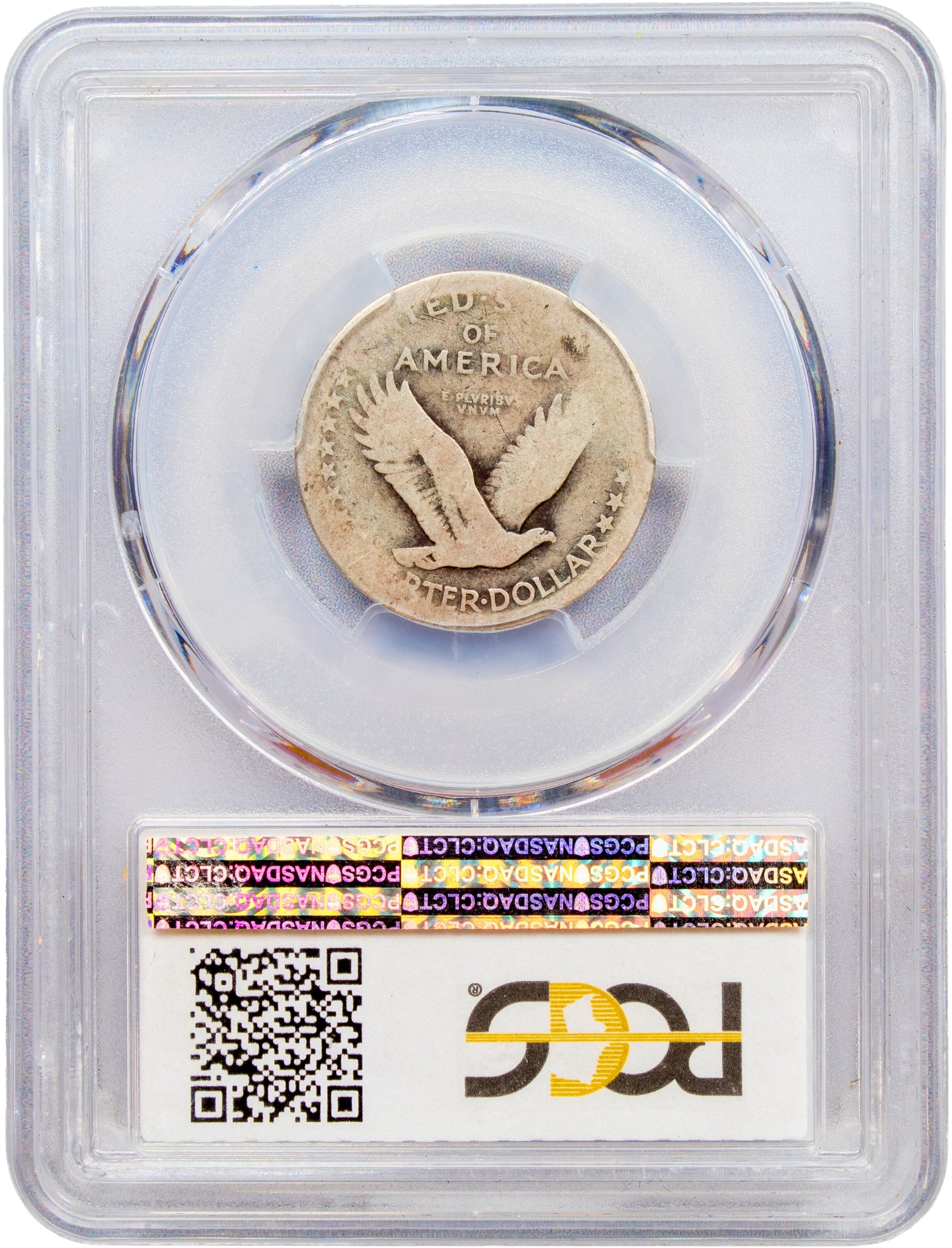 1916 25C STANDING LIBERTY PO1 PCGS CAC REVERSE HOLDER