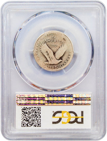 1916 25C STANDING LIBERTY PO1 PCGS CAC REVERSE HOLDER
