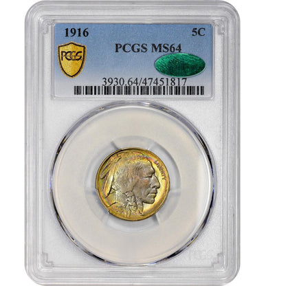 1916 5C MS64 PCGS CAC - Paradime Coins | PCGS NGC CACG CAC Rare US Numismatic Coins For Sale