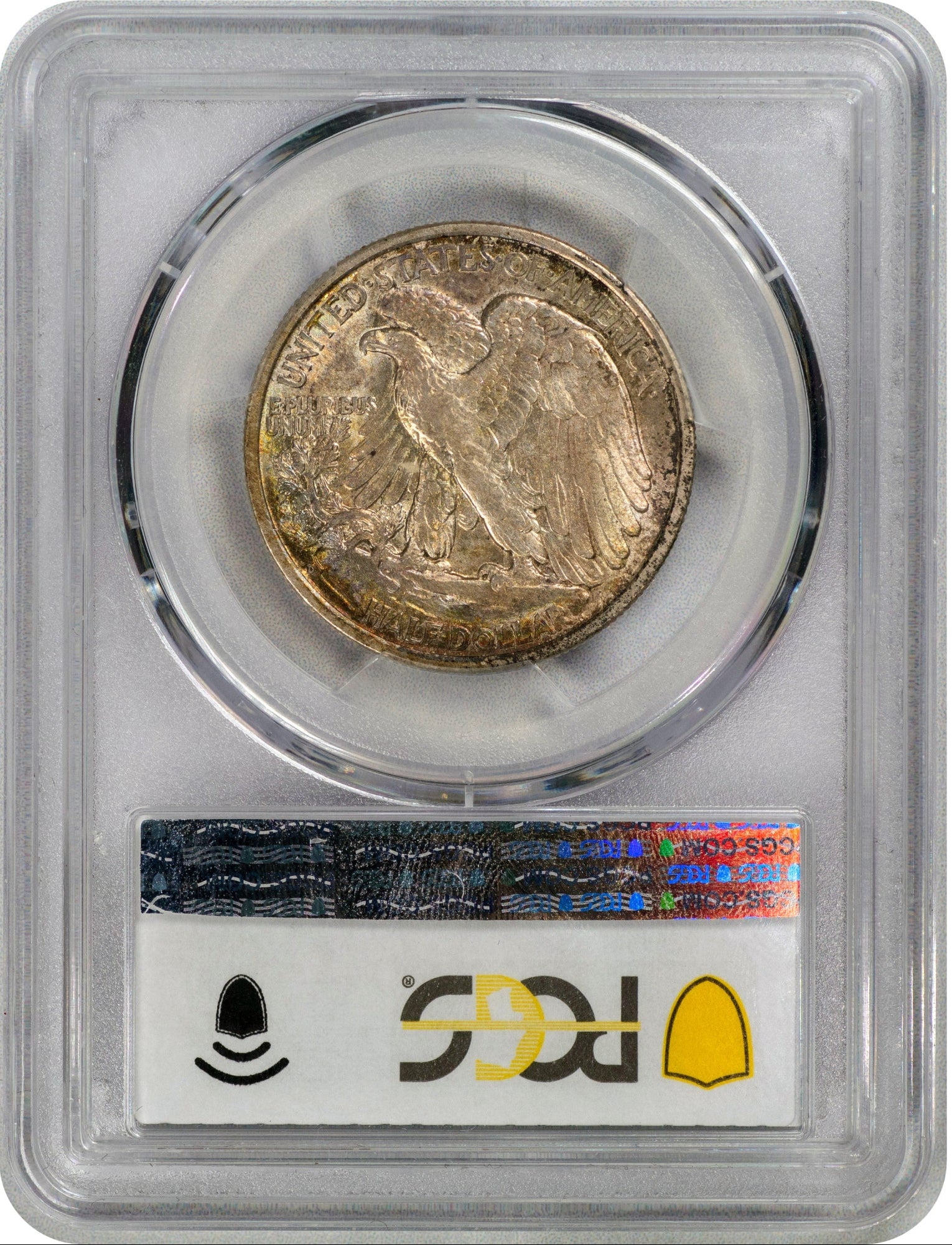 1917-D 50C AU58 PCGS CAC REVERSE HOLDER