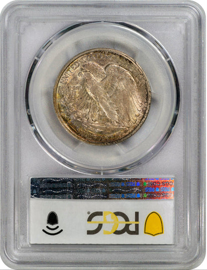 1917-D 50C AU58 PCGS CAC REVERSE HOLDER