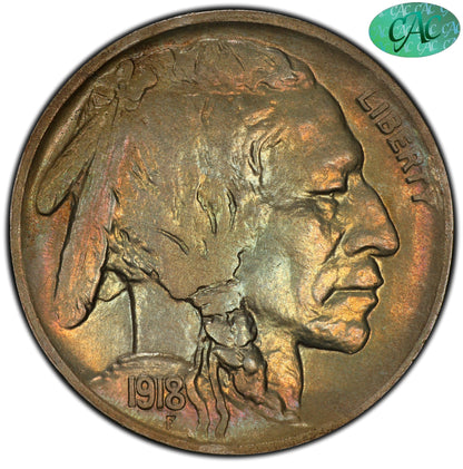 1918-D 5C Ms64 Pcgs Cac