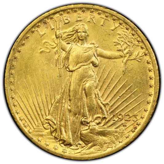 1923 $20 AU58 PCGS