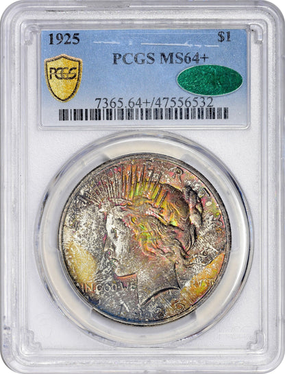 1925 $1 Ms64 + Pcgs Cac