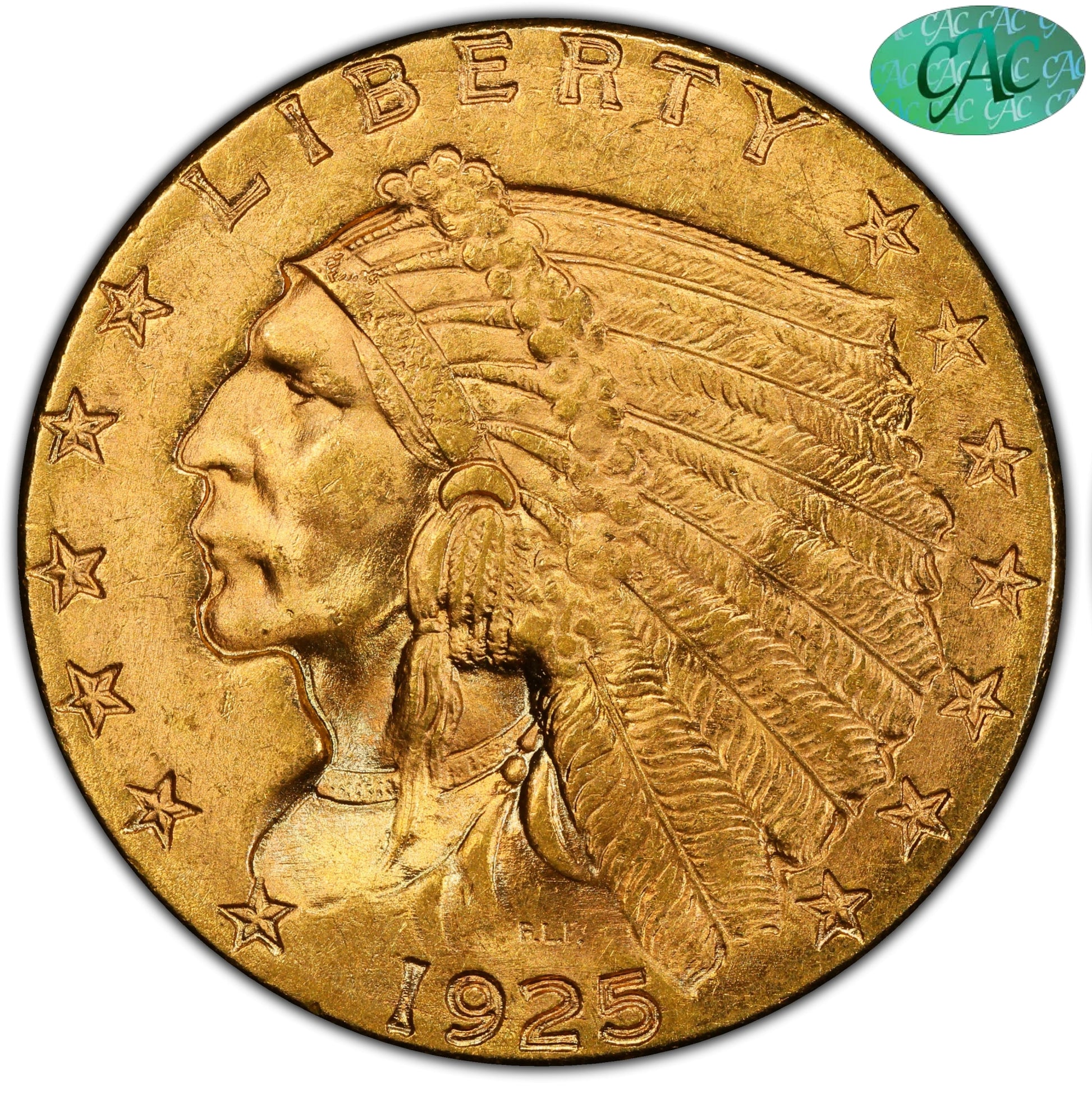 1925-D $2.5 Ms65 Pcgs Cac