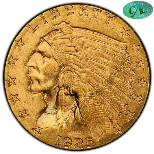 1925-D $2.5 MS65 PCGS CAC $2.5