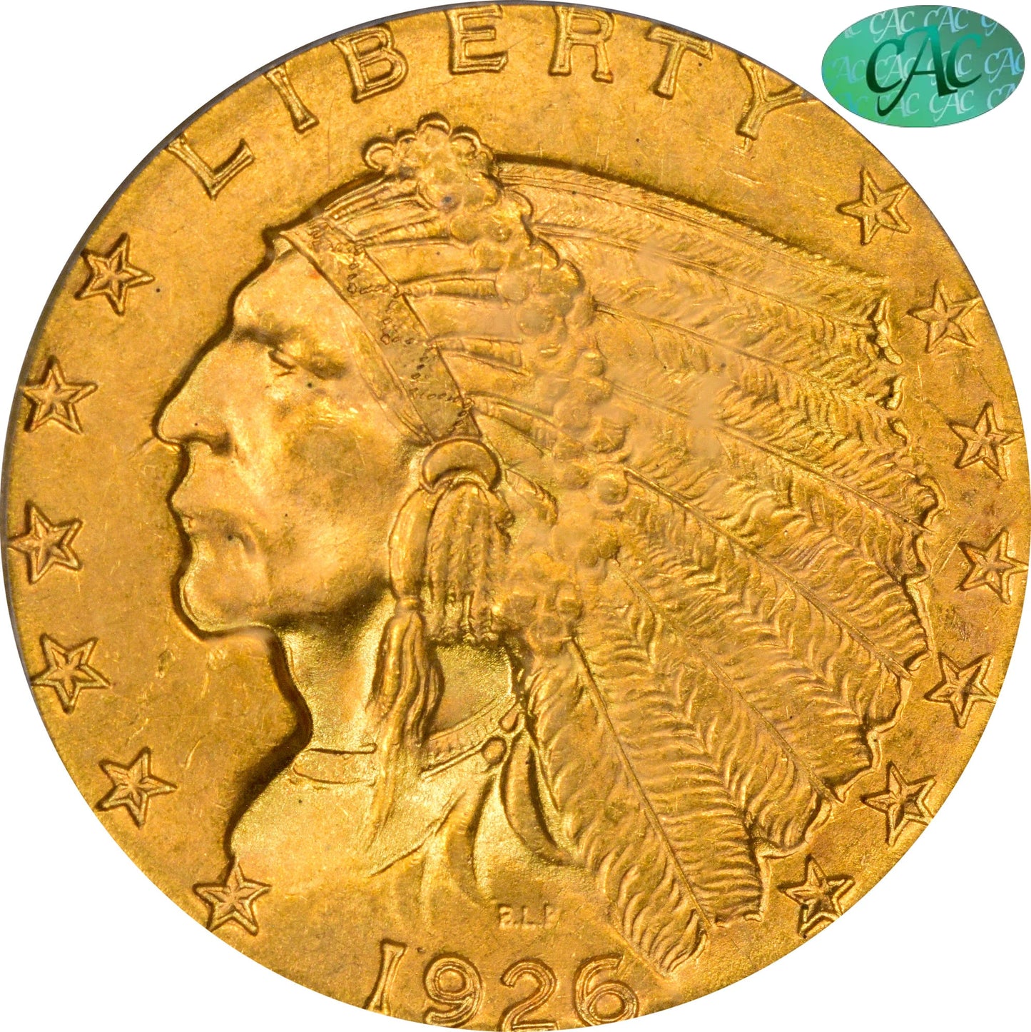 1926 $2.5 Ms65 Pcgs Cac