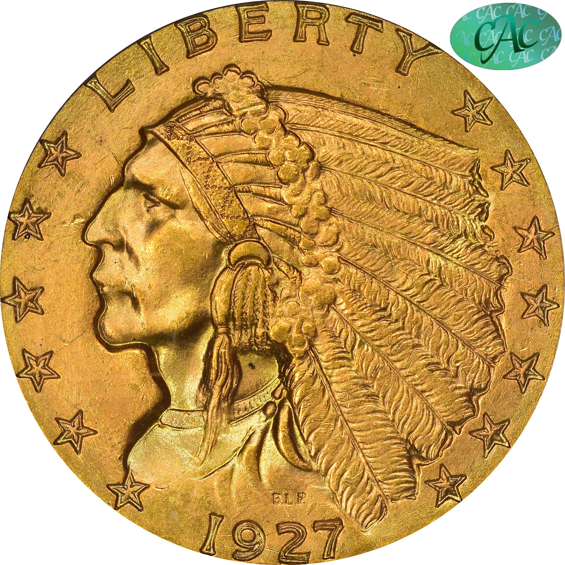 1927 $2.5 Ms65 Pcgs Cac