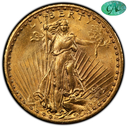 1927-S $20 MS63 PCGS CAC $20