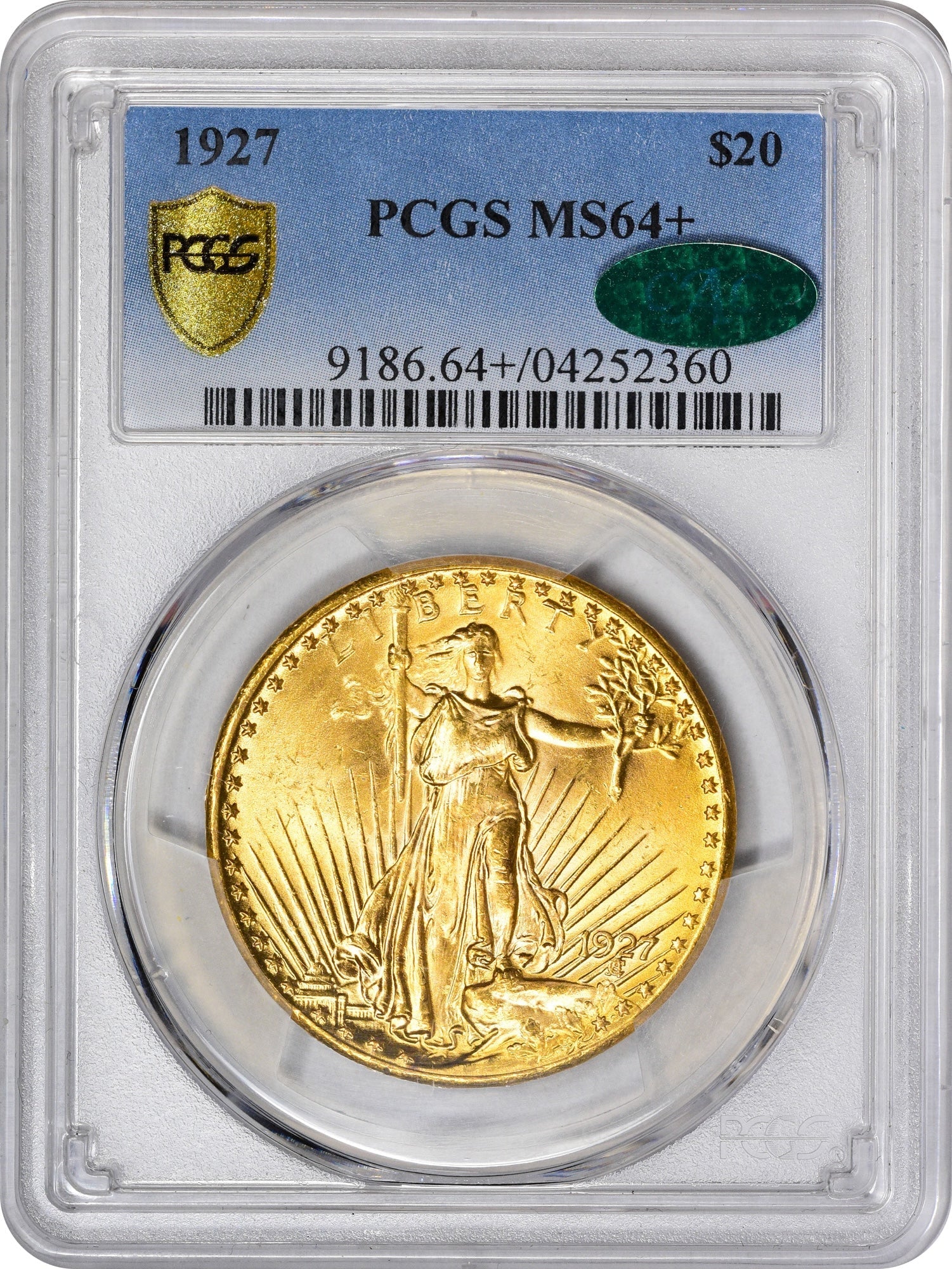 1927 $20 MS64 + PCGS CAC $20