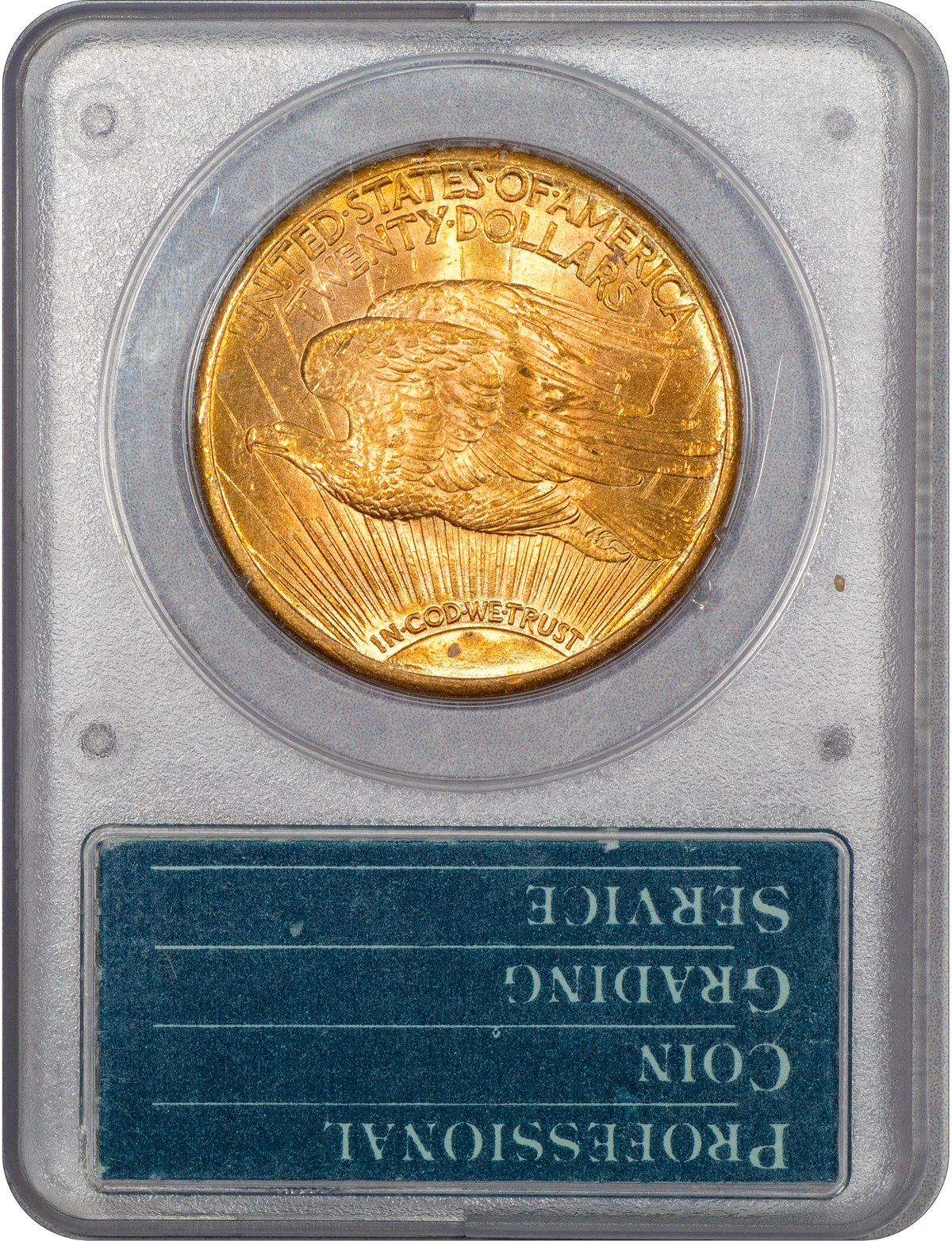 1927 St. Gaudens Double Eagle $20 MS62 OGH RATTLER PCGS CAC REVERSE HOLDER