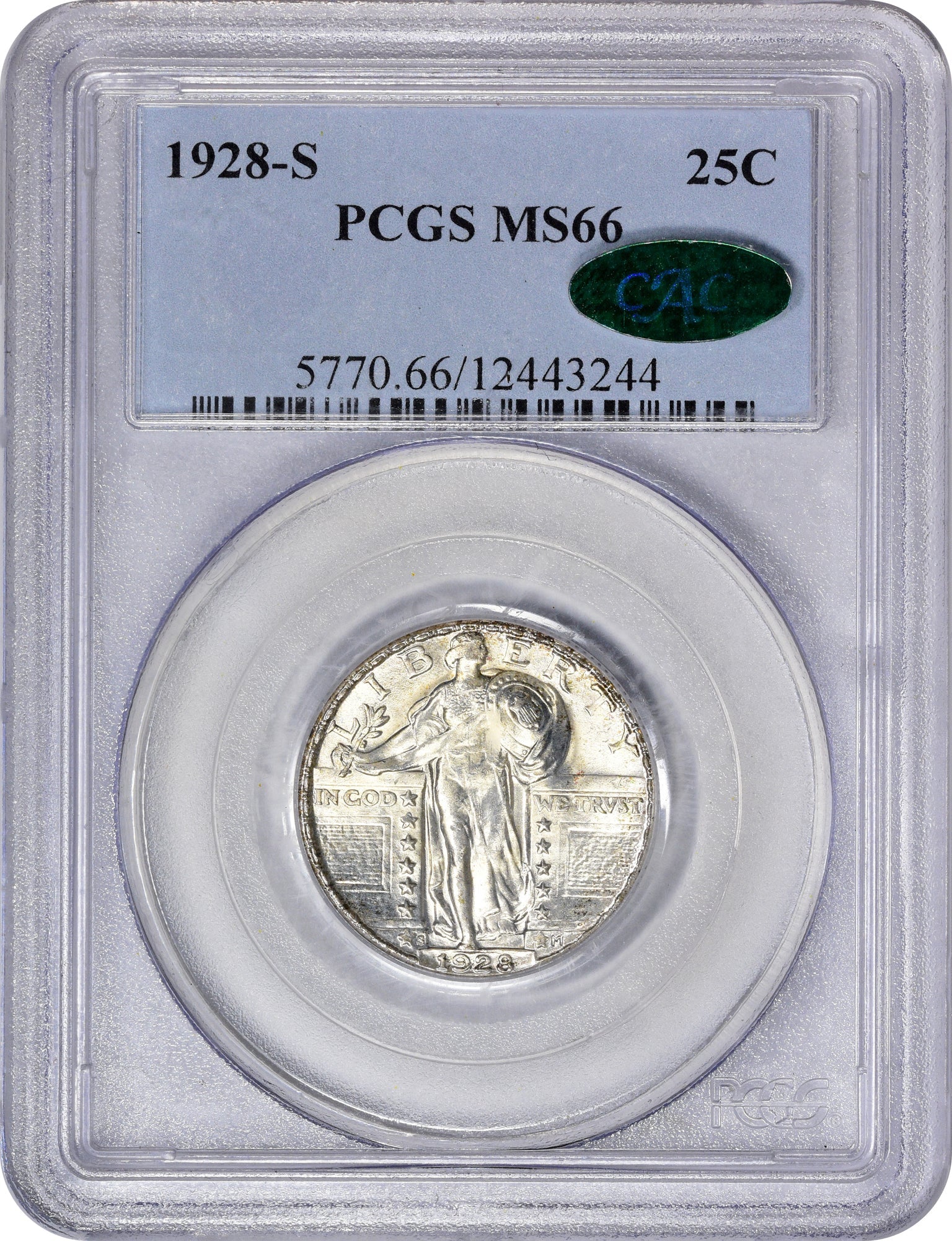 1928-S 25C MS66 PCGS CAC HOLDER