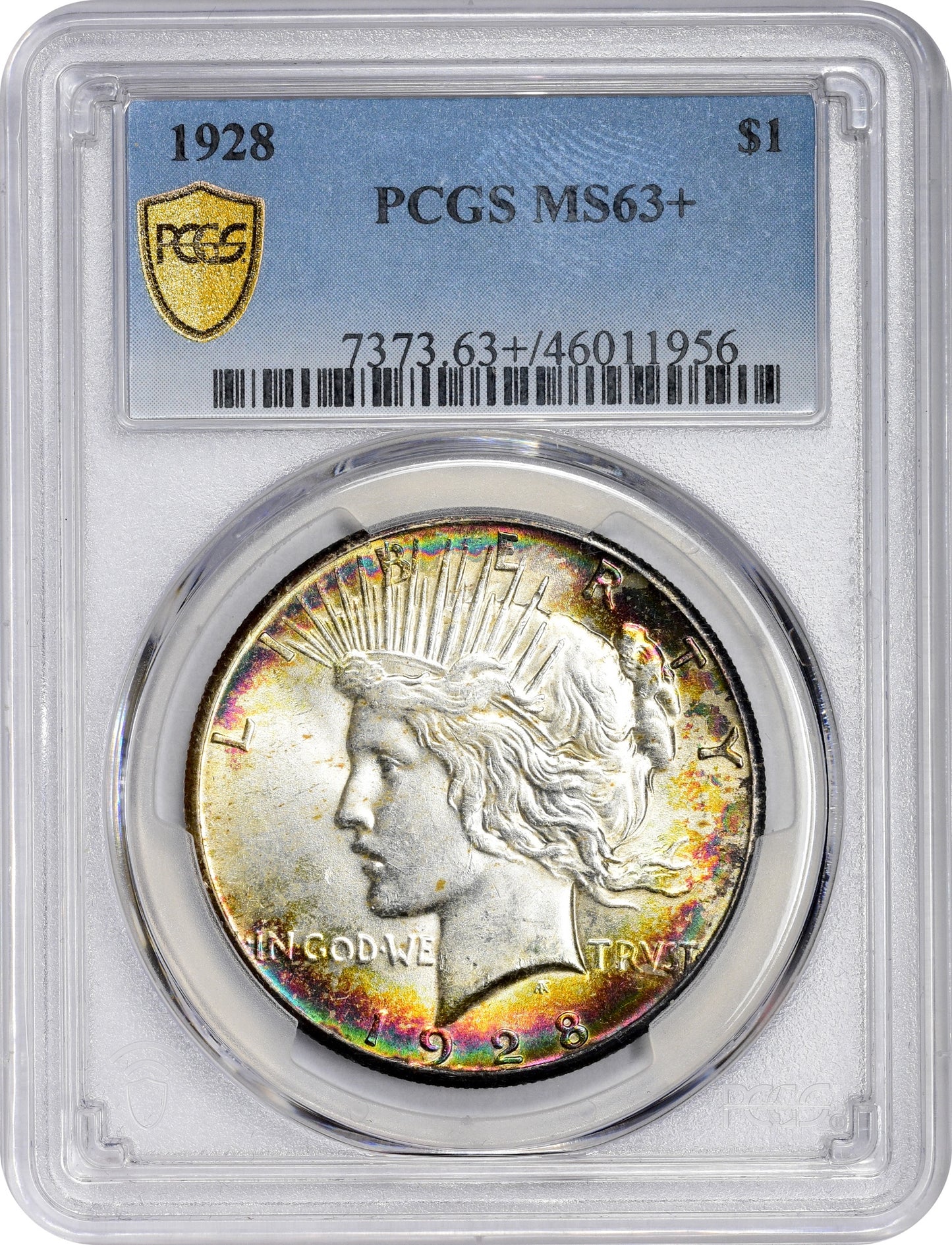 1928 $1 MS63+ PCGS HOLDER