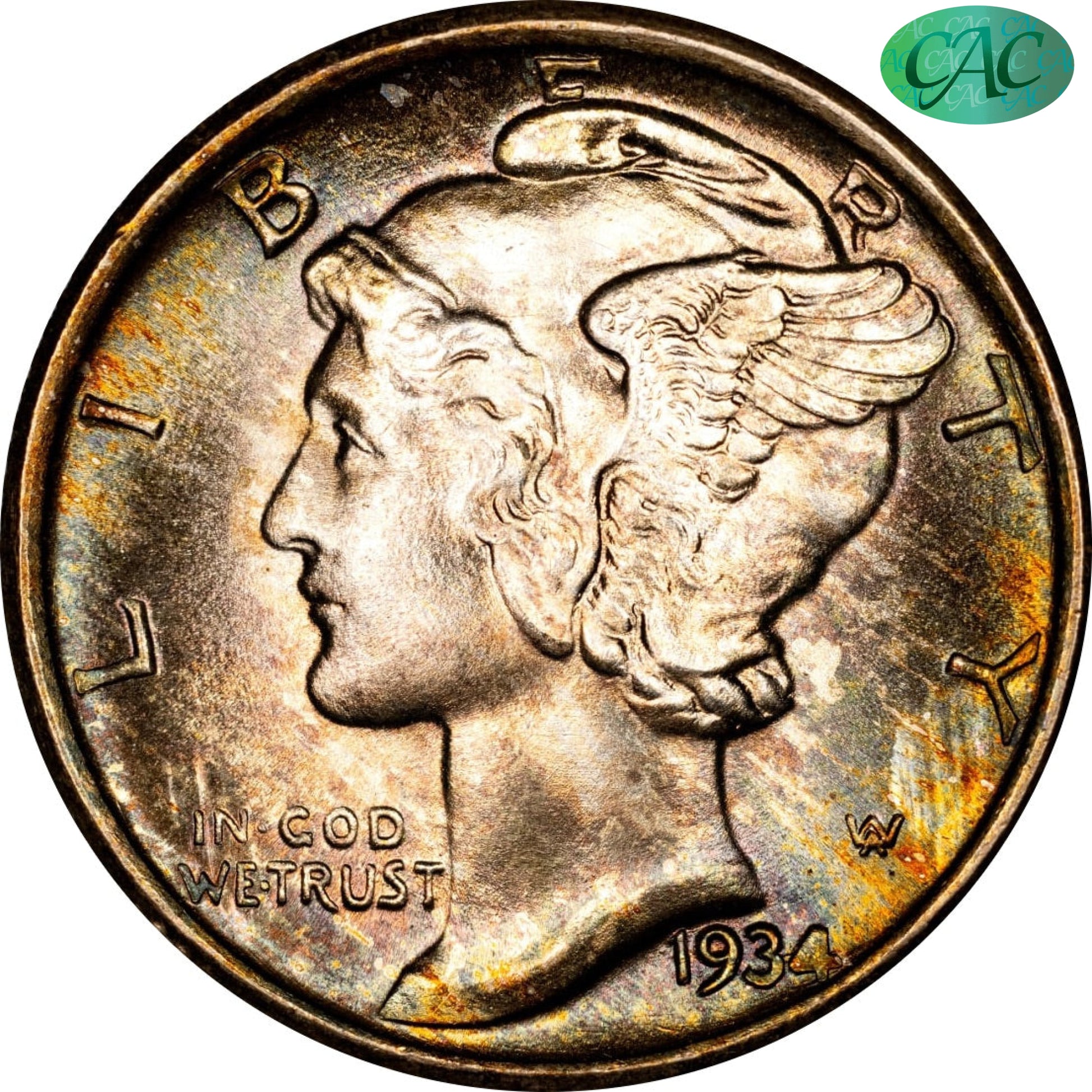 1934 10C MS68 FB CACG