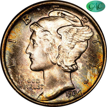 1934 10C MS68 FB CACG