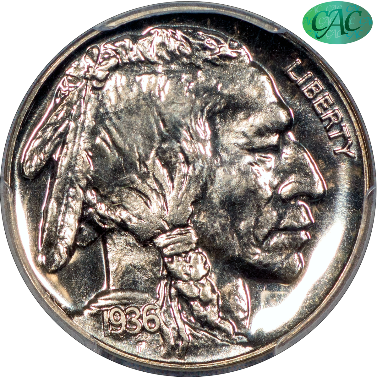 1936 5C BRILLIANT PR67 PCGS CAC