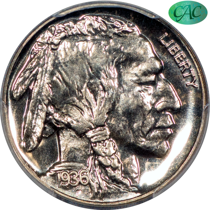 1936 5C BRILLIANT PR67 PCGS CAC