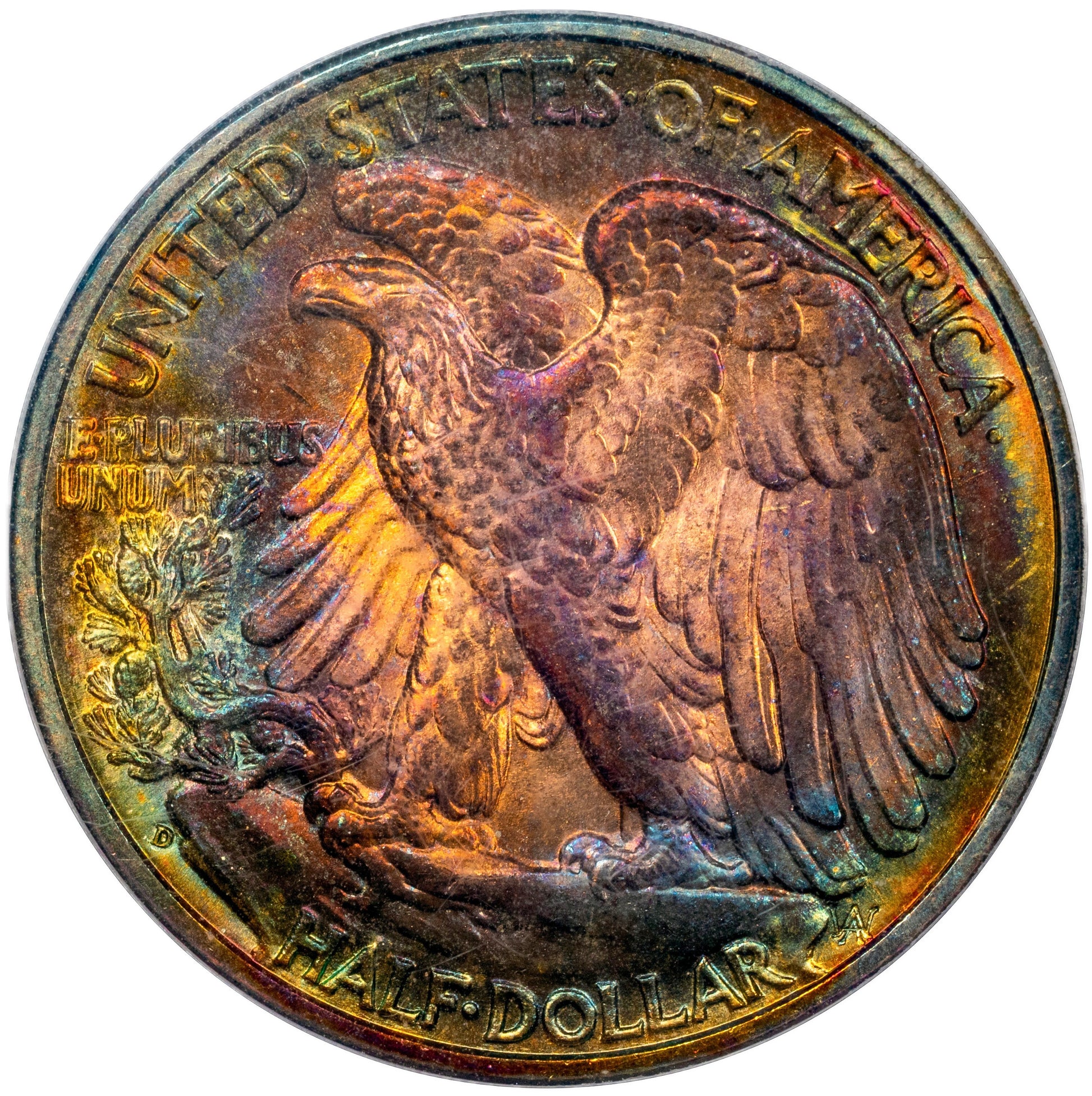 1937-D Walking Liberty Half Dollar 50C MS66 PCGS Reverse