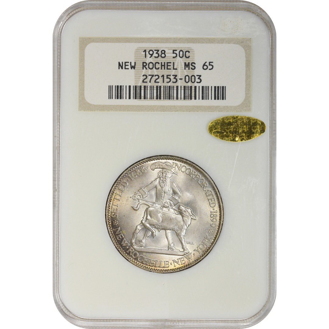 1938 50C NEW ROCHELLE MS65 OH NGC GOLD CAC - Paradime Coins | PCGS NGC CACG CAC Rare US Numismatic Coins For Sale