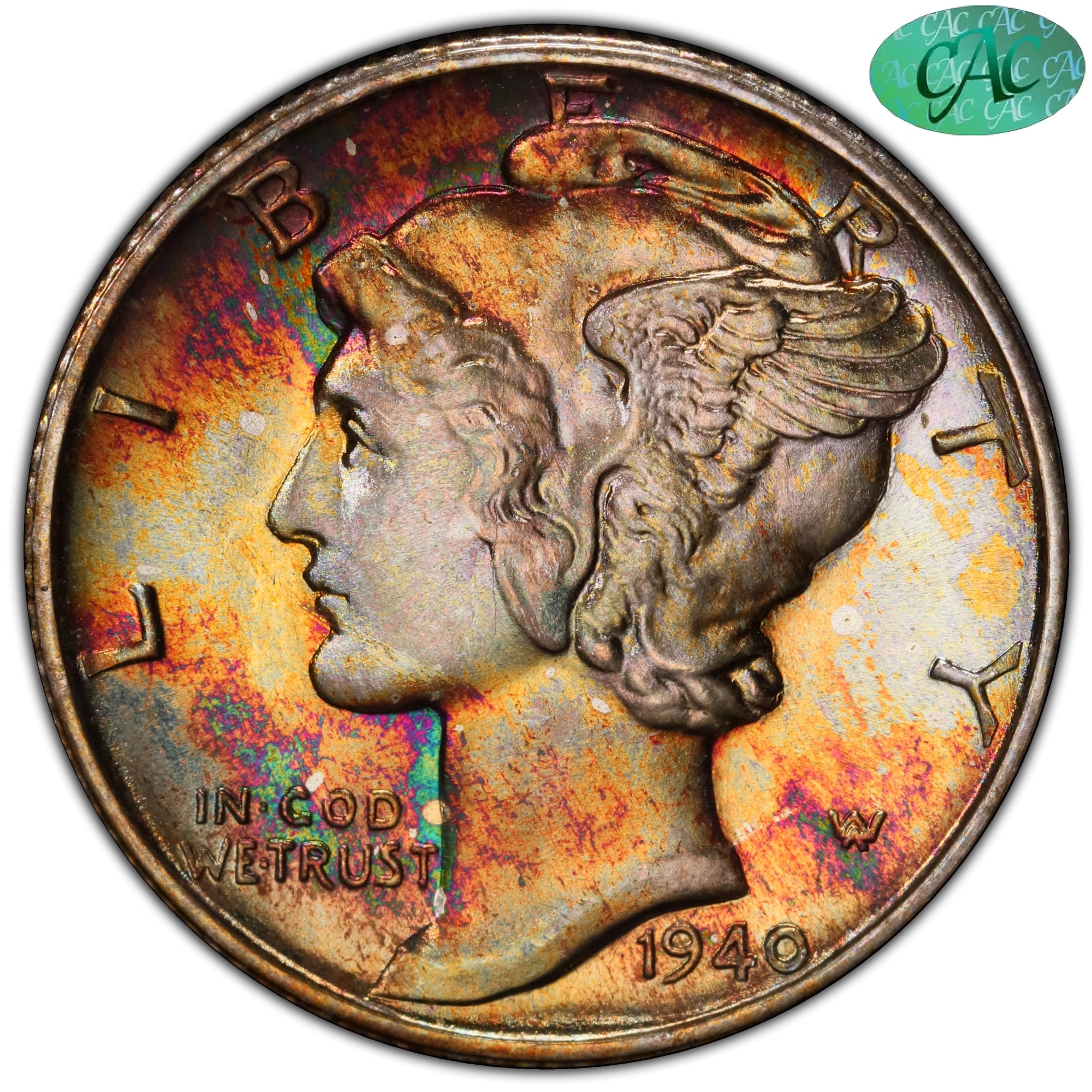 1940-D 10C MS68 PCGS CAC 10C