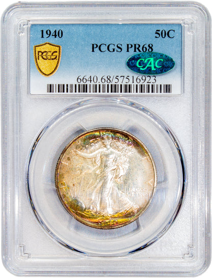 1940 50C PR68 PCGS CAC HOLDER WITH GREEN CAC STICKER