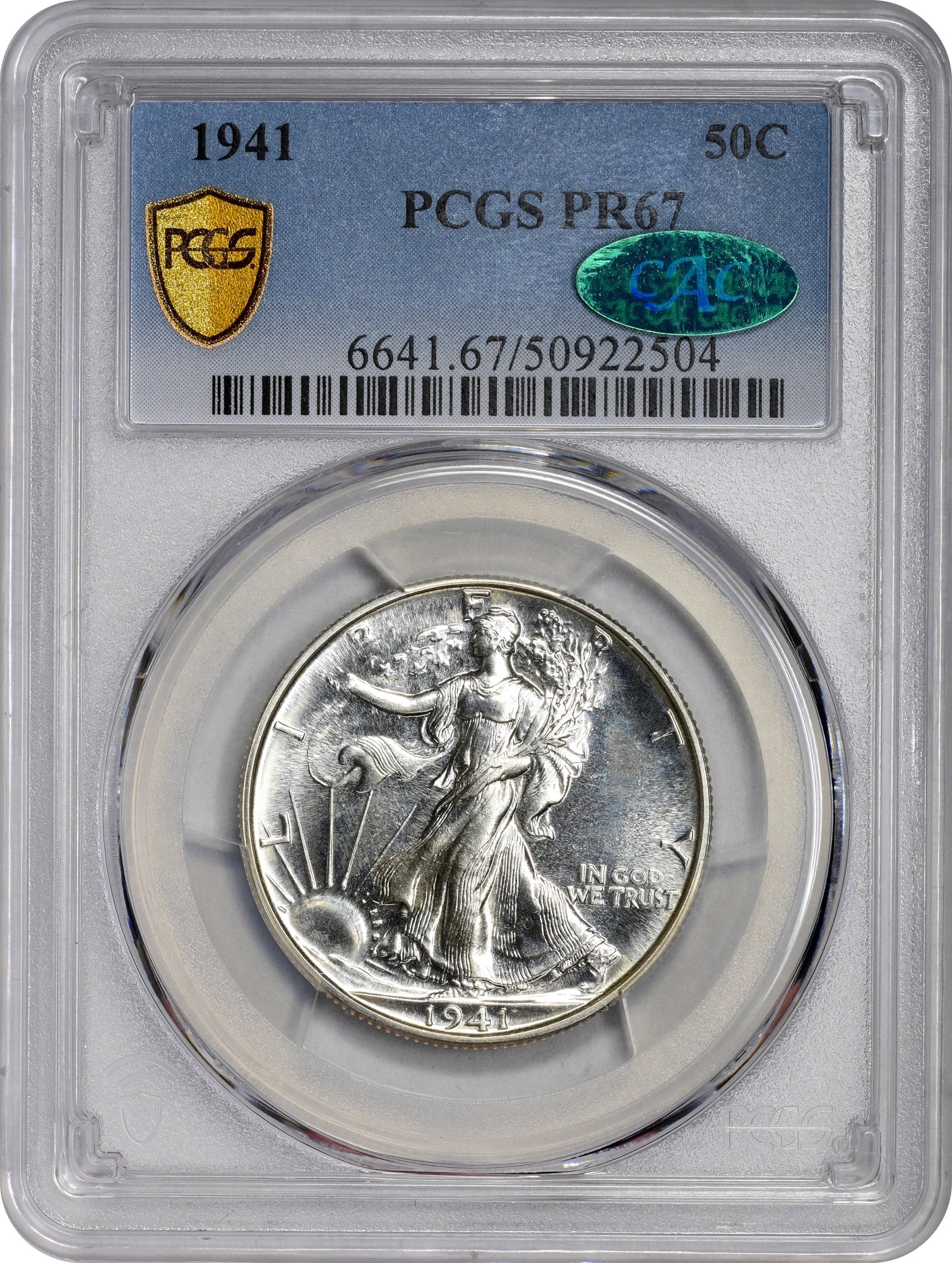 1941 50C PR67 PCGS CAC 50C