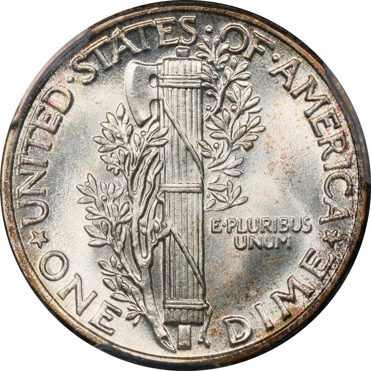 1941 Mercury Dime 10C MS68 FB PCGS CAC Reverse
