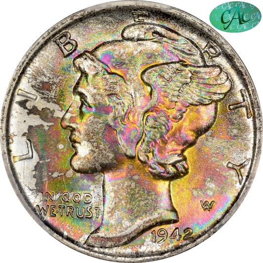 1942 10C MS67 + FB PCGS CAC 10C