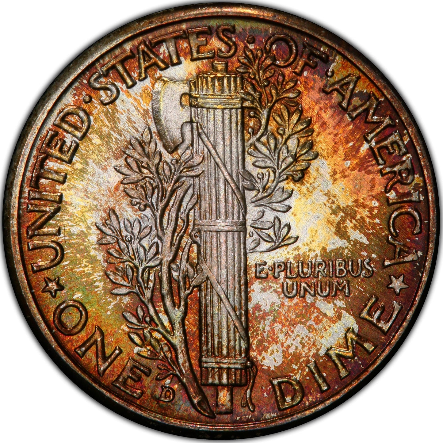 1943-D 10C MS68 FB PCGS CAC 10C