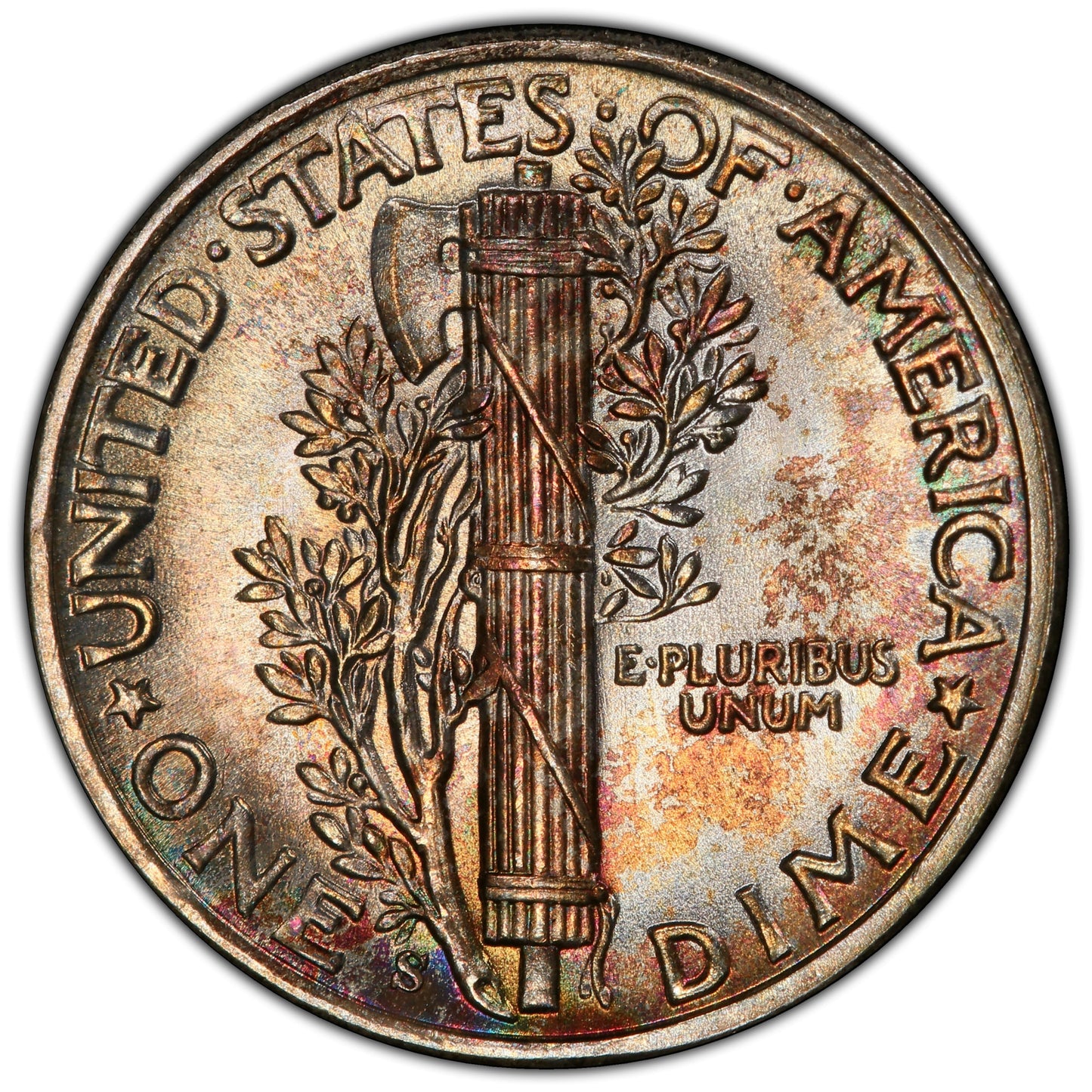 1943-S 10C San Francisco Mercury Dime MS68 FB PCGS CAC 10C